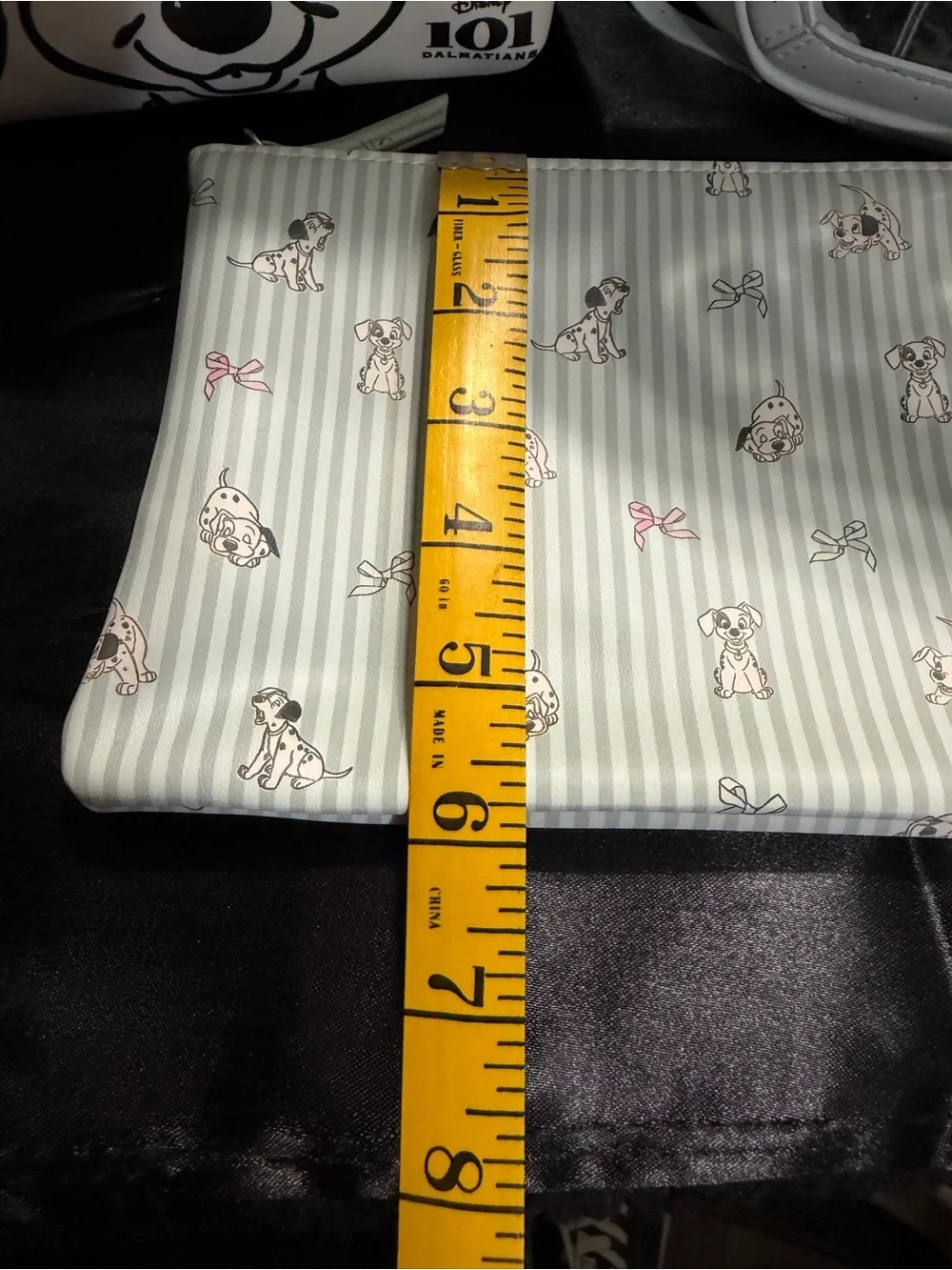 Disney White and Black 101 Dalmatians Clear Travel Cosmetic Bag Set 3-piece